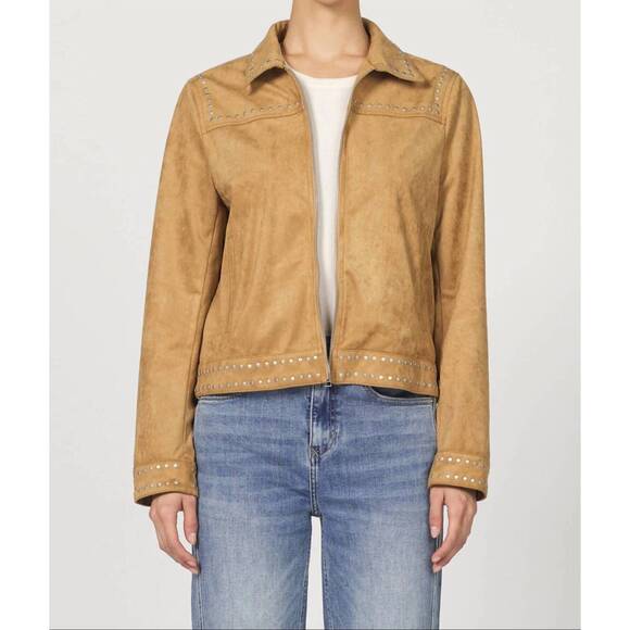 DEAR JOHN DENIM Jackets & Blazers - NEW DEAR JOHN DENIM exene zipper front collared jacket in butterscotch